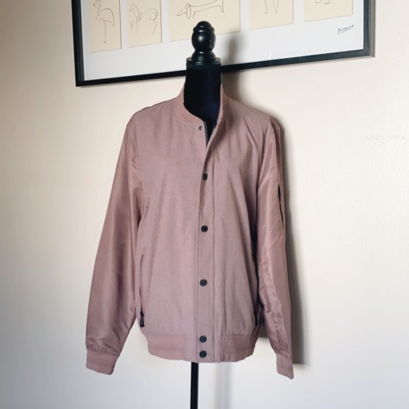 Ted Baker Fabric Blocked Bomber dusky pink jacket - Picture 1 of 9